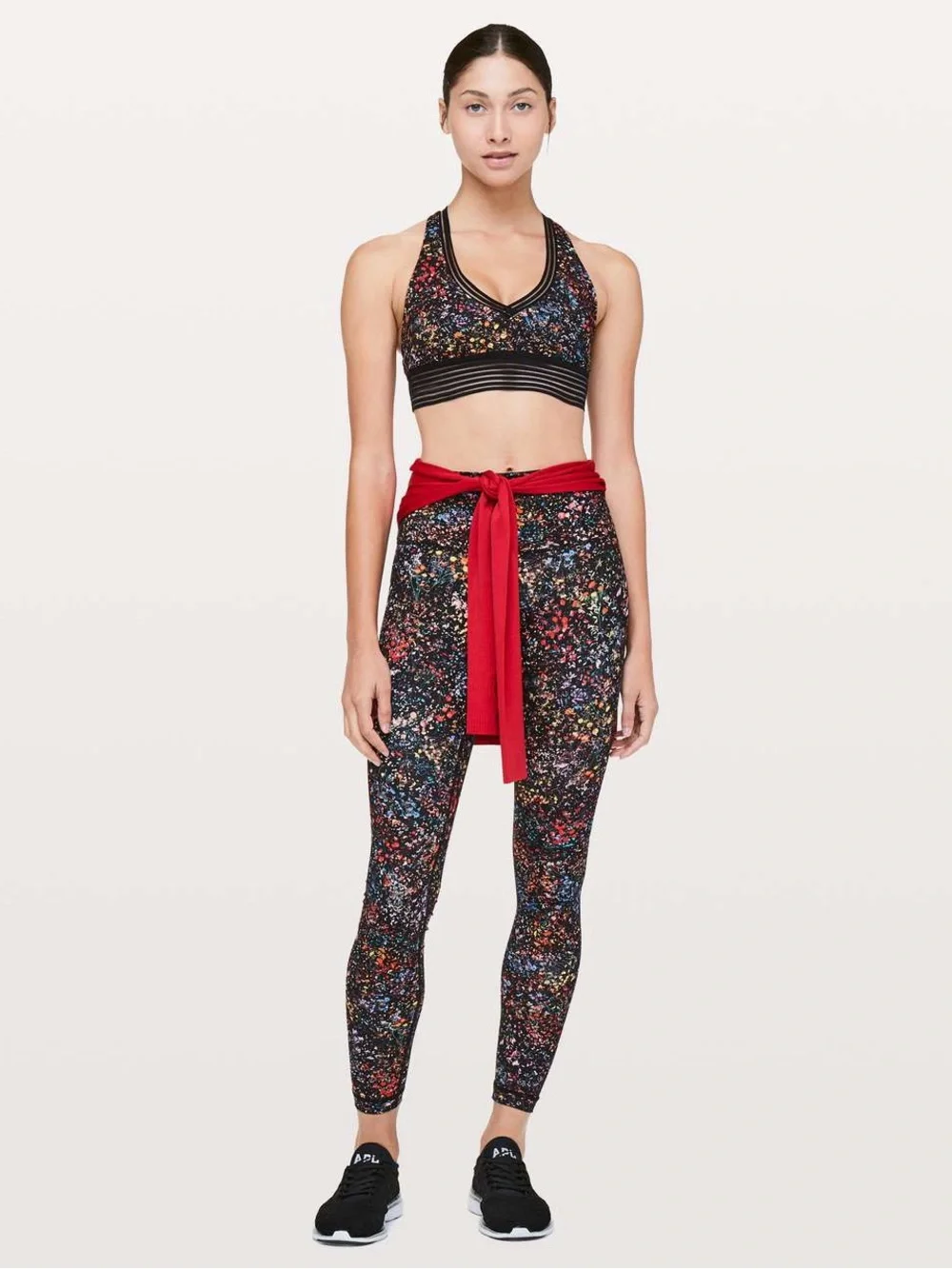 Lululemon Find Focus Bra Flowerescent Multi Black Size 6- W2AYBS